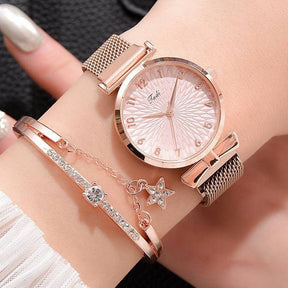 Relógio Feminino de Luxo + Pulseira de Brinde - Bella