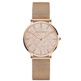 Relógio Feminino Dourado Glitter - Bella