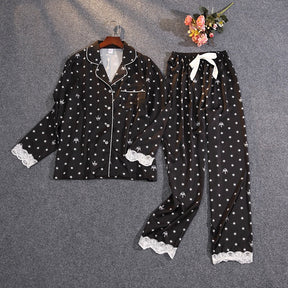 Pijama Feminino Americano Longo -Celeste