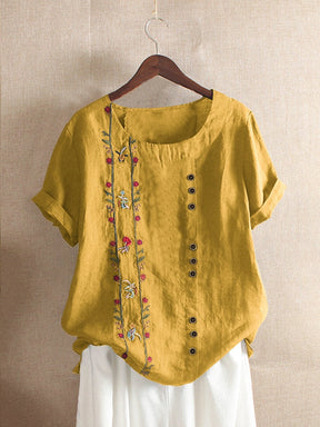 Blusa Bordada - 100% algodão