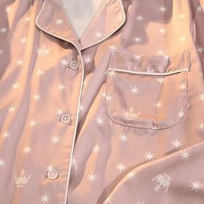 Pijama Feminino Americano Longo -Celeste