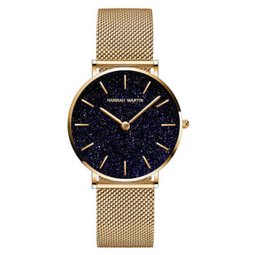 Relógio Feminino Dourado Glitter - Bella