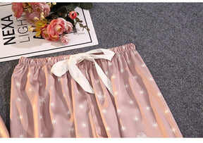 Pijama Feminino Americano Longo -Celeste