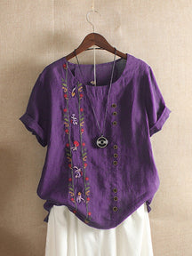 Blusa Bordada - 100% algodão