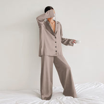 Pijama Feminino de Cetim Longo-Chicago