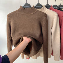 Suéter de Malha  Suéter com Gola Alta  Suéter  Blusa Manga Longa feminina  Blusa Manga Longa  Blusa Fechada  Blusa de Malha