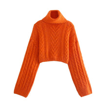 Suéter Grosso  Suéter de Malha  Suéter Cropped de Gola Alta  Suéter Cropped  Suéter com Gola Alta  Suéter  suéter peluciado  Suéter de Manga Longa  suéter feminino