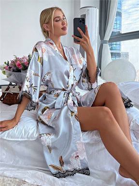 Robe Feminino de Cetim  - Petúnia