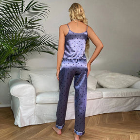 Pijama Feminino Longo em Cetim - Aisha