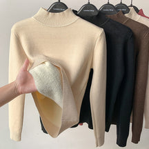 Suéter de Malha  Suéter com Gola Alta  Suéter  Blusa Manga Longa feminina  Blusa Manga Longa  Blusa Fechada  Blusa de Malha
