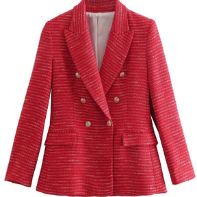 Blazer Longo de Lã Sintética Eloise  Blazer Longo  Blazer Grosso  Blazer de Lã Sintética  Blazer  blazer  Blazer com Botões  Blazer Xadrez  Blazer de Cintura Larga  Blazer de Dois Botões  blazer feminino  Blazer Liso