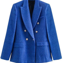 Blazer Longo de Lã Sintética Eloise  Blazer Longo  Blazer Grosso  Blazer de Lã Sintética  Blazer  blazer  Blazer com Botões  Blazer Xadrez  Blazer de Cintura Larga  Blazer de Dois Botões  blazer feminino  Blazer Liso