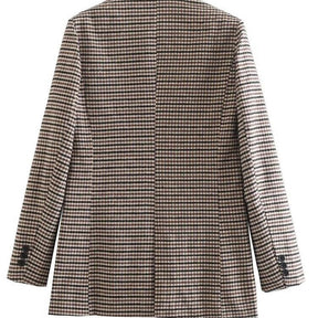 Blazer Xadrez  Blazer Grosso Xadrez com Botões Manon  Blazer Grosso  Blazer com Botões  Blazer  blazer feminino