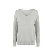 Suéter Feminino  Suéter Solto  Suéter Liso  Suéter Grosso  Suéter de Manga Longa  Suéter  Blusa Manga Longa feminina  Blusa com gola V  suéter feminino