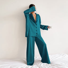 Pijama Feminino de Cetim Longo-Chicago