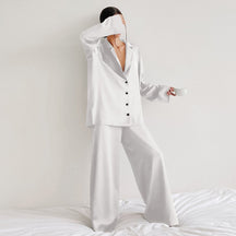 Pijama Feminino de Cetim Longo-Chicago
