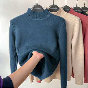 Suéter de Malha  Suéter com Gola Alta  Suéter  Blusa Manga Longa feminina  Blusa Manga Longa  Blusa Fechada  Blusa de Malha