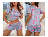 Pijama  Feminino Flamingos Curto