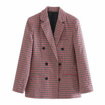 Blazer Xadrez de Cintura Larga Faustine  Blazer de Cintura Larga  Blazer com Botões  Blazer  Blazer Grosso  blazer  Blazer Xadrez  blazer feminino  Blazer Feminino Liso  Blazer de Dois Botões  Blazer Longo