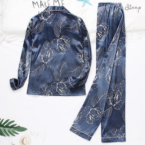Pijama feminino em Cetim Longo-Florença