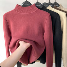 Suéter de Malha  Suéter com Gola Alta  Suéter  Blusa Manga Longa feminina  Blusa Manga Longa  Blusa Fechada  Blusa de Malha