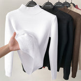Suéter de Malha  Suéter com Gola Alta  Suéter  Blusa Manga Longa feminina  Blusa Manga Longa  Blusa Fechada  Blusa de Malha