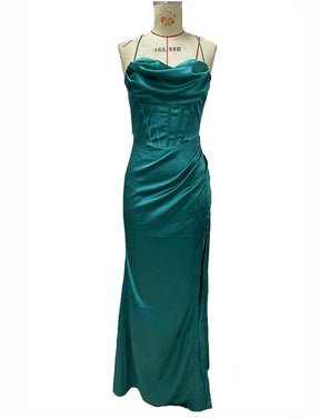 Vestido Longo de Cetim - Freya