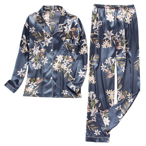Pijama Feminino Longo em Cetim - Atenas