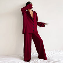Pijama Feminino de Cetim Longo-Chicago