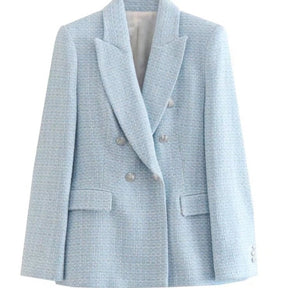 Blazer Longo de Lã Sintética Eloise  Blazer Longo  Blazer Grosso  Blazer de Lã Sintética  Blazer  blazer  Blazer com Botões  Blazer Xadrez  Blazer de Cintura Larga  Blazer de Dois Botões  blazer feminino  Blazer Liso