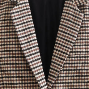 Blazer Xadrez  Blazer Grosso Xadrez com Botões Manon  Blazer Grosso  Blazer com Botões  Blazer  blazer feminino