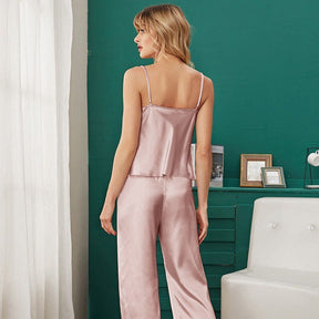Pijama Feminino Longo em Cetim-Deby