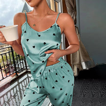 Pijama Feminino Longo em Cetim - Aisha