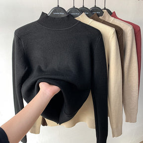 Suéter de Malha  Suéter com Gola Alta  Suéter  Blusa Manga Longa feminina  Blusa Manga Longa  Blusa Fechada  Blusa de Malha