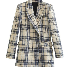 Blazer Longo de Lã Sintética Eloise  Blazer Longo  Blazer Grosso  Blazer de Lã Sintética  Blazer  blazer  Blazer com Botões  Blazer Xadrez  Blazer de Cintura Larga  Blazer de Dois Botões  blazer feminino  Blazer Liso