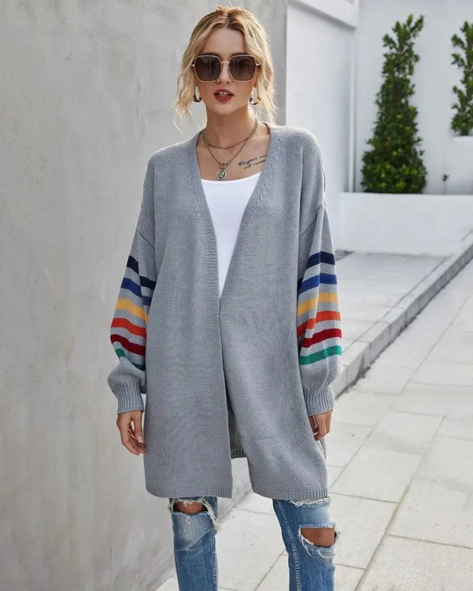 Cartigan  Cardigan  Cardigan feminino  Cardigan Bloom  Cardigan feminino Bloom  Cardigan Jeans  Cardigan Jeans - Blissful