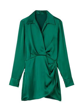 Vestido de Festa Cetim Curto -Lorella