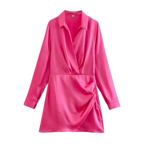 Vestido de Festa Cetim Curto -Lorella