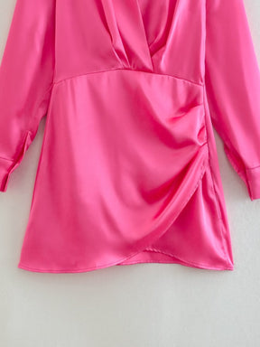 Vestido de Festa Cetim Curto -Lorella