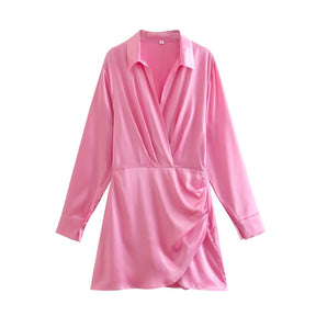 Vestido de Festa Cetim Curto -Lorella